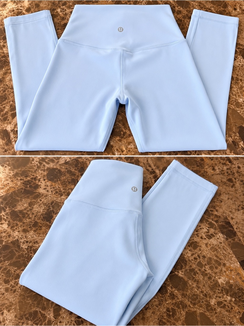Lululemon Light Blue High Rise Leggings Size 4 Thick Supportive Athletic